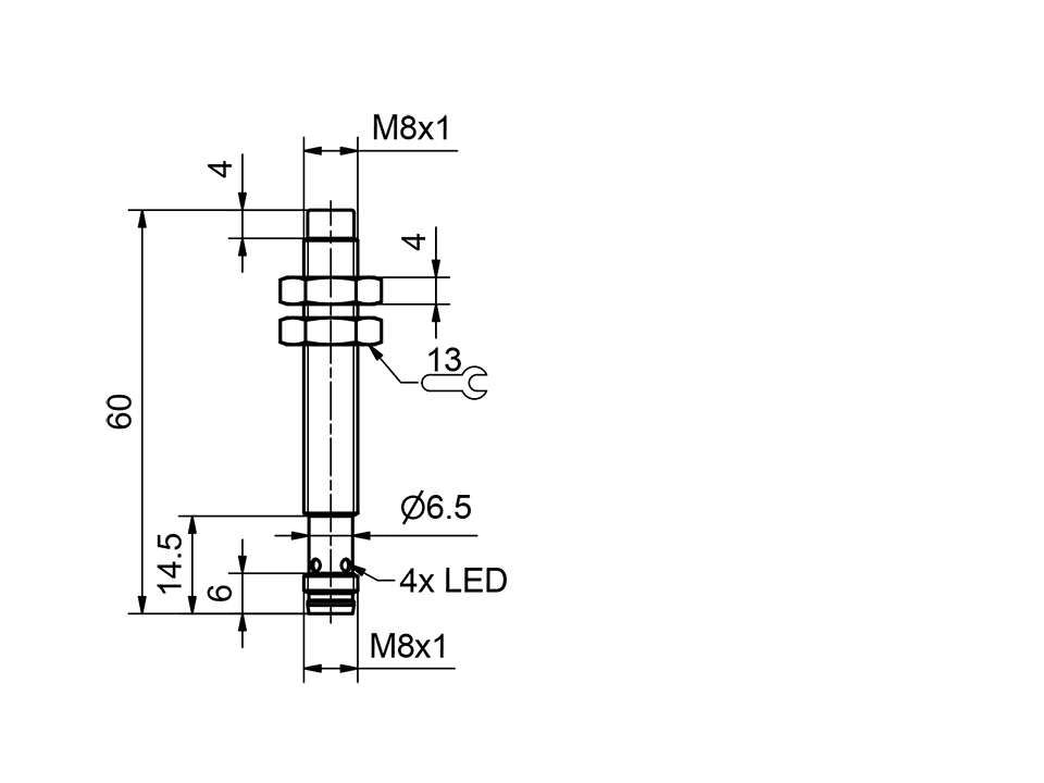 SensoPart 996-01018 996-01018 SENSOPART - Inductive sensor M8 / standard switching distance, IMT 8-S-NB3-PSL-M3M 996-01018 on Applied Automation