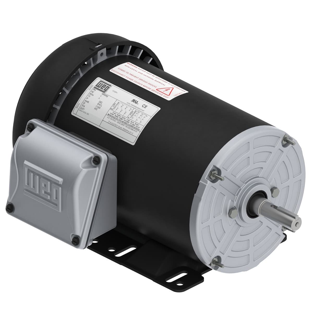 WEG 12676245 Rolled Steel Standard Efficiency 2 HP 2P 56H 3Ph 230/460//190-220/380-415 V 60 Hz IC411 - TEFC - Foot-mounted 12676245 on Applied Automation